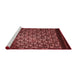 Sideview of Machine Washable Transitional Red Rug, wshpat2141rd