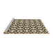 Sideview of Machine Washable Transitional Chocolate Brown Rug, wshpat2142brn