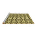 Sideview of Machine Washable Transitional Mustard Yellow Rug, wshpat2142yw