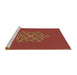 Sideview of Machine Washable Transitional Red Rug, wshpat2143brn