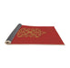 Thickness of Patterned Scarlet Red Rug, pat2143org