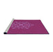 Sideview of Machine Washable Transitional Neon Pink Rug, wshpat2143pur