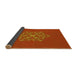 Thickness of Patterned Orange Red Orange Rug, pat2143yw