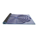 Thickness of Patterned Slate Blue Rug, pat2144blu