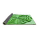 Thickness of Patterned Jade Green Rug, pat2144grn