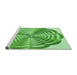 Sideview of Machine Washable Transitional Jade Green Rug, wshpat2144grn