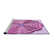Sideview of Machine Washable Transitional Blossom Pink Rug, wshpat2144pur