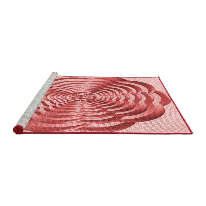 Sideview of Machine Washable Transitional Pink Rug, wshpat2144rd