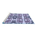 Sideview of Machine Washable Transitional Purple Haze Purple Rug, wshpat2145blu