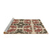 Sideview of Machine Washable Transitional Red Brown Rug, wshpat2145brn