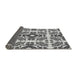 Thickness of Patterned Black Rug, pat2145gry