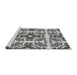 Sideview of Machine Washable Transitional Black Rug, wshpat2145gry