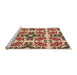 Sideview of Machine Washable Transitional Tomato Red Rug, wshpat2145org