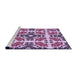 Sideview of Machine Washable Transitional Blossom Pink Rug, wshpat2145pur