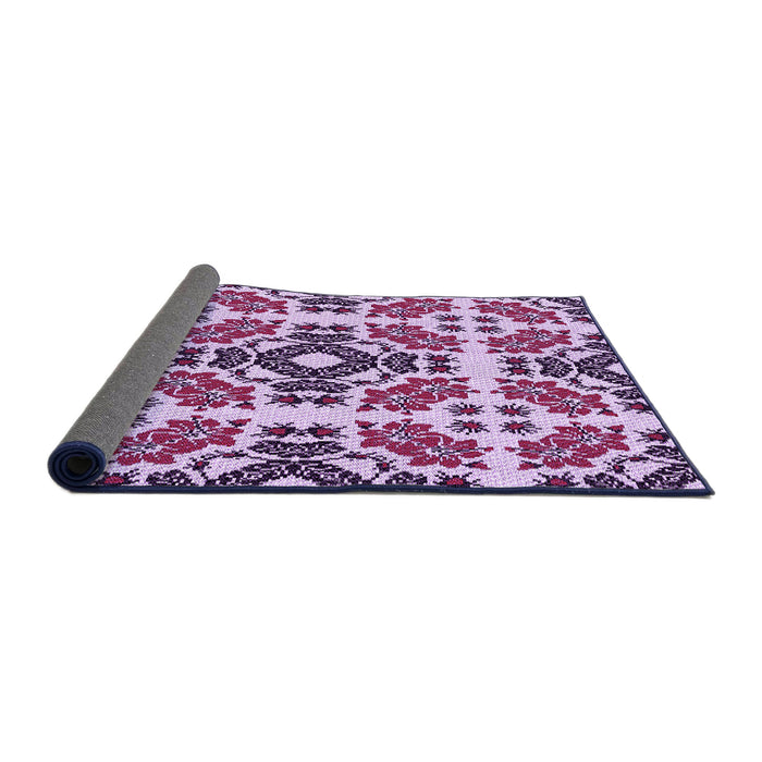 Thickness of Patterned Blossom Pink Rug, pat2145pur