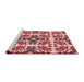 Sideview of Machine Washable Transitional Deep Rose Pink Rug, wshpat2145rd