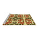 Sideview of Machine Washable Transitional Mustard Yellow Rug, wshpat2145yw