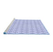 Sideview of Machine Washable Transitional Lavender Blue Rug, wshpat2146blu