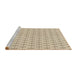 Sideview of Machine Washable Transitional Dark Almond Brown Rug, wshpat2146brn