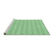 Sideview of Machine Washable Transitional Mint Green Rug, wshpat2146grn