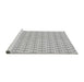 Sideview of Machine Washable Transitional Platinum Gray Rug, wshpat2146gry