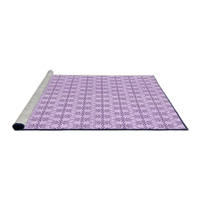 Sideview of Machine Washable Transitional Lilac Purple Rug, wshpat2146pur