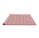 Sideview of Machine Washable Transitional Red Rug, wshpat2146rd