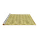 Sideview of Machine Washable Transitional Dark Golden Brown Rug, wshpat2146yw