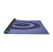 Thickness of Patterned Deep Periwinkle Purple Rug, pat2147blu
