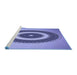 Sideview of Machine Washable Transitional Deep Periwinkle Purple Rug, wshpat2147blu