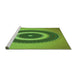 Sideview of Machine Washable Transitional Green Rug, wshpat2147grn