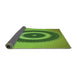 Thickness of Patterned Green Rug, pat2147grn