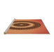 Sideview of Machine Washable Transitional Orange Rug, wshpat2147org