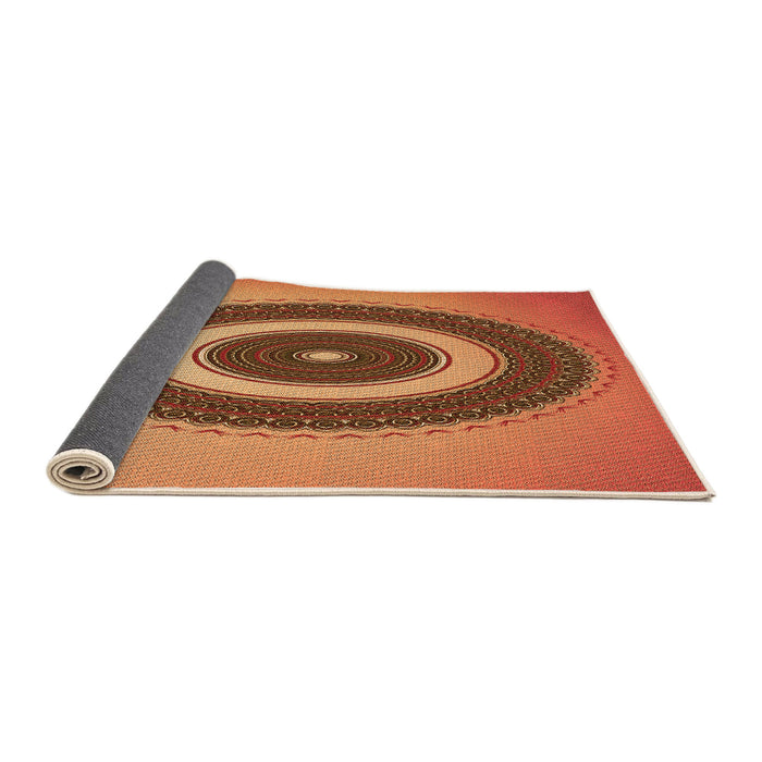 Thickness of Patterned Orange Rug, pat2147org
