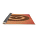 Thickness of Patterned Orange Rug, pat2147org