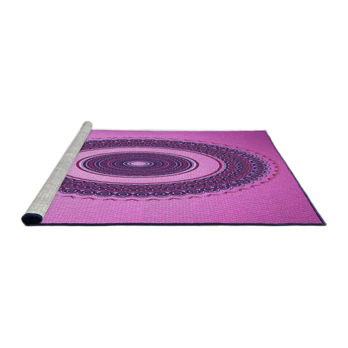 Sideview of Machine Washable Transitional Purple Rug, wshpat2147pur