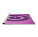 Sideview of Machine Washable Transitional Purple Rug, wshpat2147pur