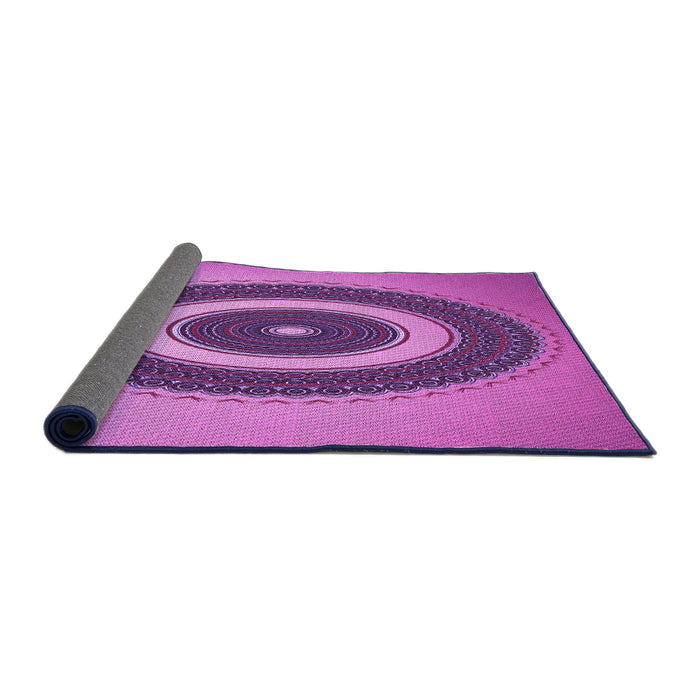 Thickness of Patterned Purple Rug, pat2147pur