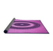 Thickness of Patterned Purple Rug, pat2147pur
