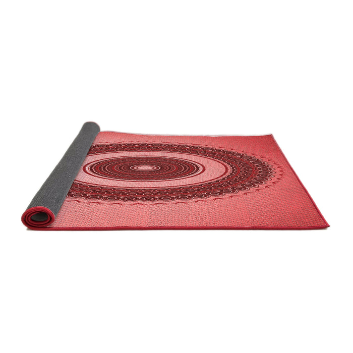Thickness of Patterned Red Rug, pat2147rd