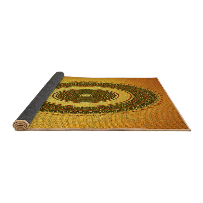 Thickness of Patterned Mahogany Brown Rug, pat2147yw