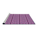 Sideview of Machine Washable Transitional Dark Magenta Purple Rug, wshpat2148pur