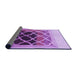 Thickness of Patterned Violet Purple Rug, pat2149pur