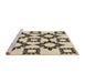 Sideview of Machine Washable Transitional Coffee Brown Rug, wshpat215brn