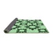 Thickness of Patterned Mint Green Rug, pat215grn