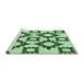 Sideview of Machine Washable Transitional Mint Green Rug, wshpat215grn