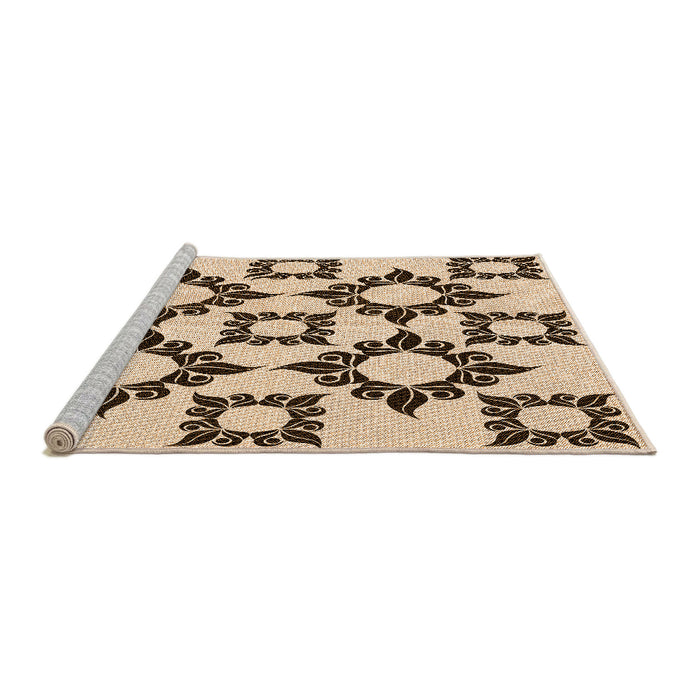 Sideview of Machine Washable Transitional Red Brown Rug, wshpat215org