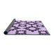 Thickness of Patterned Purple Rug, pat215pur