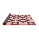 Thickness of Patterned Light Rose Pink Rug, pat215rd