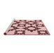 Sideview of Machine Washable Transitional Light Rose Pink Rug, wshpat215rd